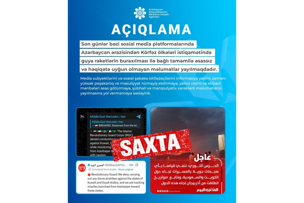 Azerbaijan rejects ‘missile launch’ claims, condemns disinformation amid regional tensions