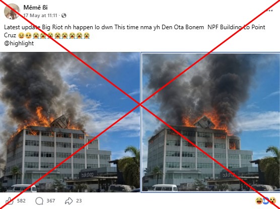 False claims of post-election unrest in Solomon Islands share fabricated images
