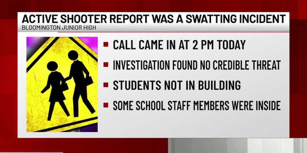 Swatting incident confirmed at Bloomington Junior High following false active shooter report – WEEK | 25 News Now