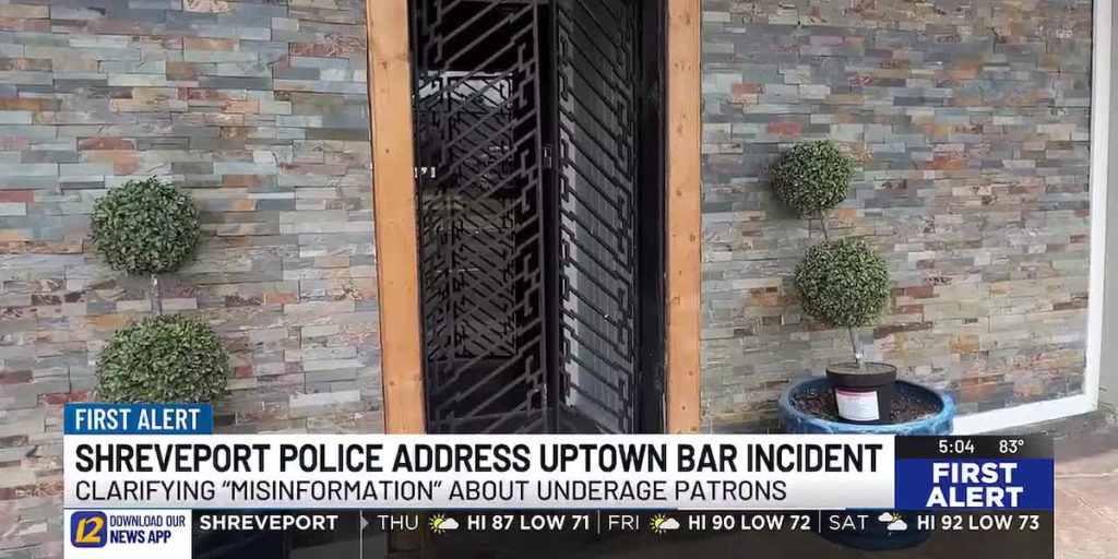 Shreveport police address misinformation after underage patrons found inside Marshall Street bar – KSLA
