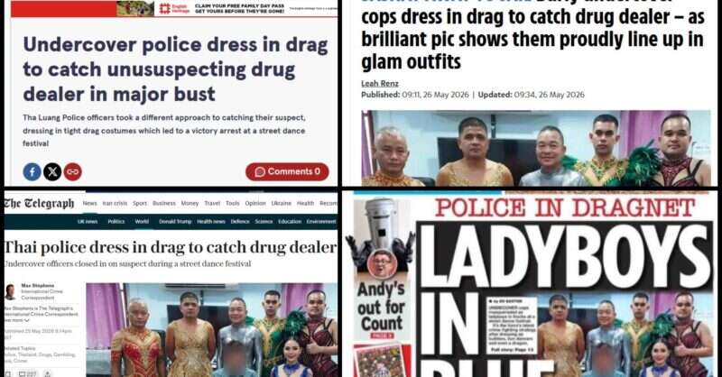 Thai police in drag is AI-generated fake