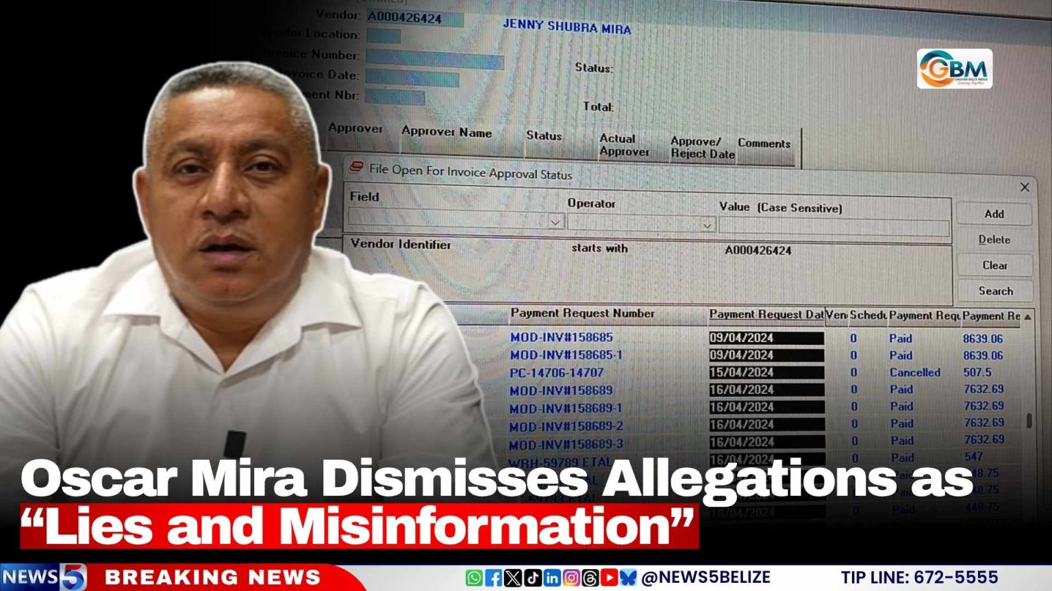 Oscar Mira Dismisses Allegations as “Lies and Misinformation”