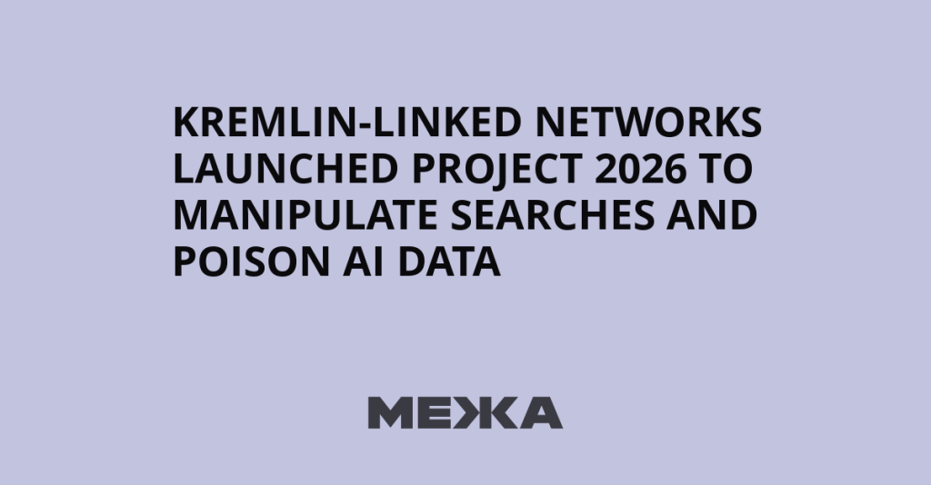 Kremlin-linked networks launched Project 2026 to manipulate searches and poison AI data | Ukraine news