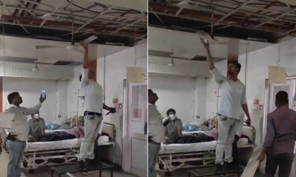 False ceiling collapses in Lucknow Civil Hospital emergency ward, triggers panic