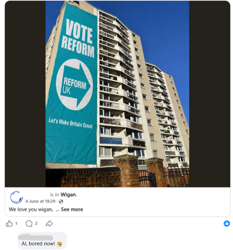 Fake news is surging in Makerfield by election