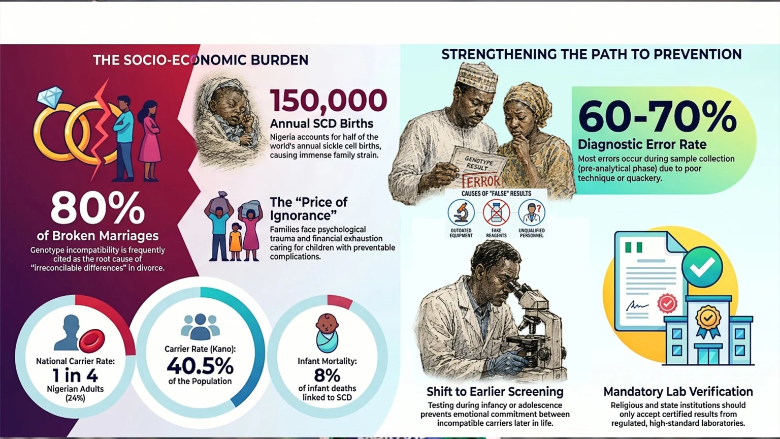 40% inaccurate, false lab results worsen sickle cell epidemic, pains Nigeria ranks top on the global burden of Sickle Cell Disease