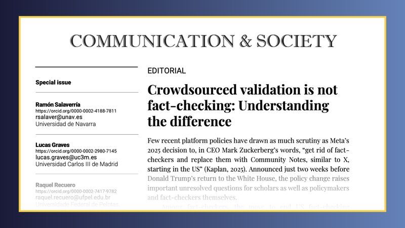 From fact-checking to Community Notes: new special issue examines the changing fight against disinformation on social media
