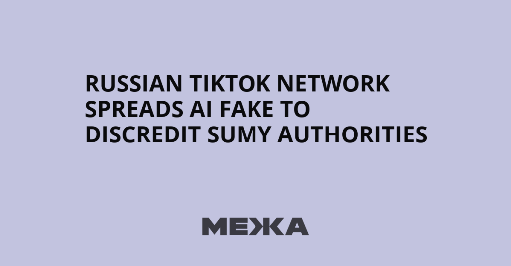 Russian TikTok network spreads AI fake to discredit Sumy authorities | Ukraine news