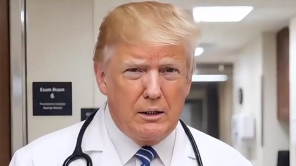 Trump Posts Bizarre AI Slop Video Of Himself As A ‘Doctor’ For Celebs