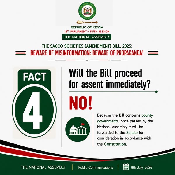THE SACCO SOCIETIES (AMENDMENT) BILL, 2025: BEWARE OF MISINFORMATION: BEWARE OF PROPAGANDA! – facebook.com