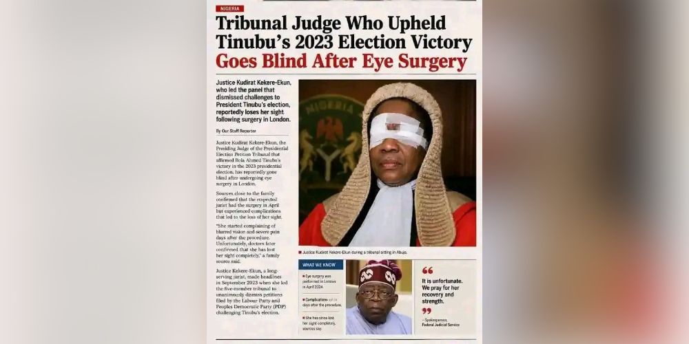 Fact-Check: Viral ‘Blind Judge’ Story About Tinubu’s 2023 Election Is False – The Whistler Newspaper