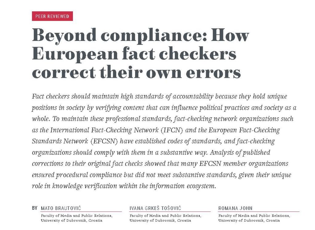 ADMO researchers’ scientific paper published in Harvard Kennedy School Misinformation Review