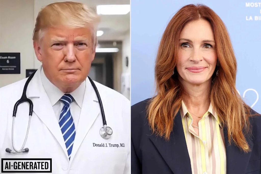 Donald Trump ‘cures’ Julia Roberts, Rosie O’Donnell, Robert De Niro, and more celebs in baffling deepfake AI video