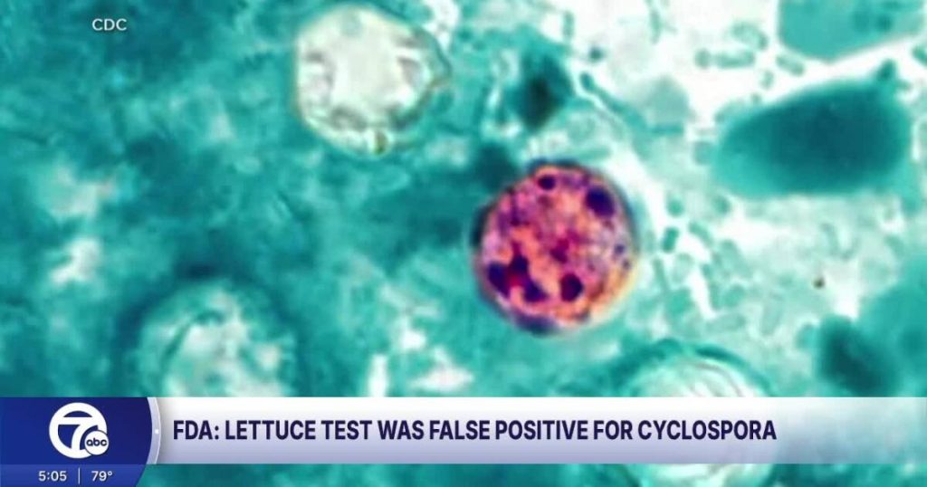 FDA said Taylor Farms lettuce sample tested for cyclospora came back false positive – FOX 47 News
