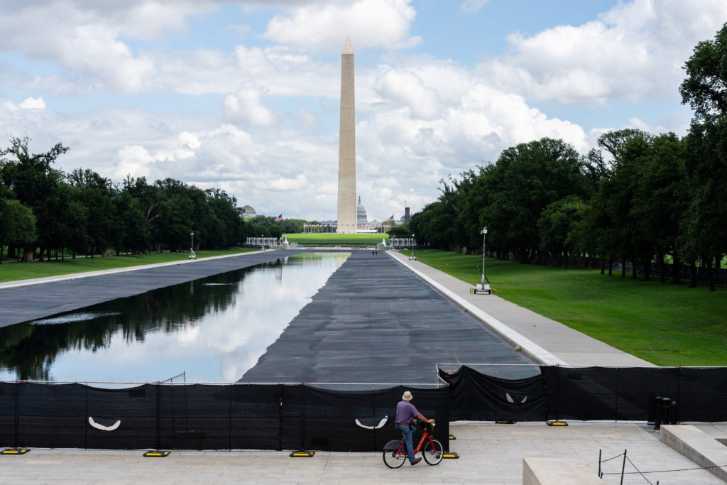 Trump pushes ahead on false claims Reflecting Pool was vandalized