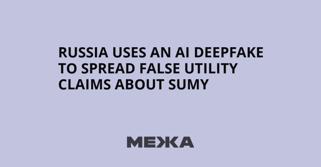 Russia Uses an AI Deepfake to Spread False Utility Claims About Sumy | Ukraine news
