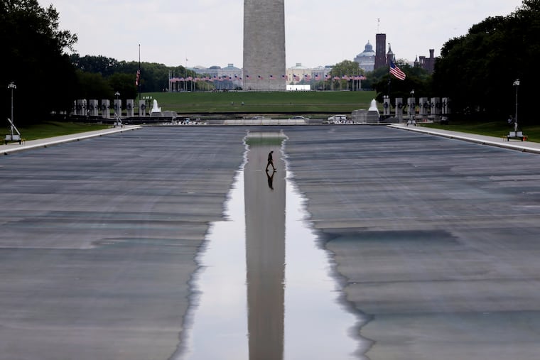 No evidence? No problem. Trump pushes ahead on false claims that Reflecting Pool was vandalized