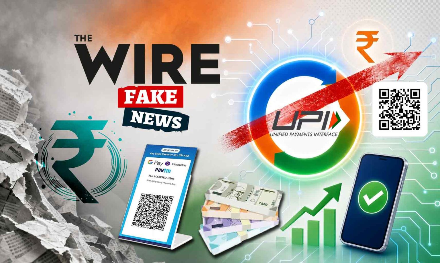 The Wire makes false claim that UPI use decreased after bill allowing fee on UPI was passed