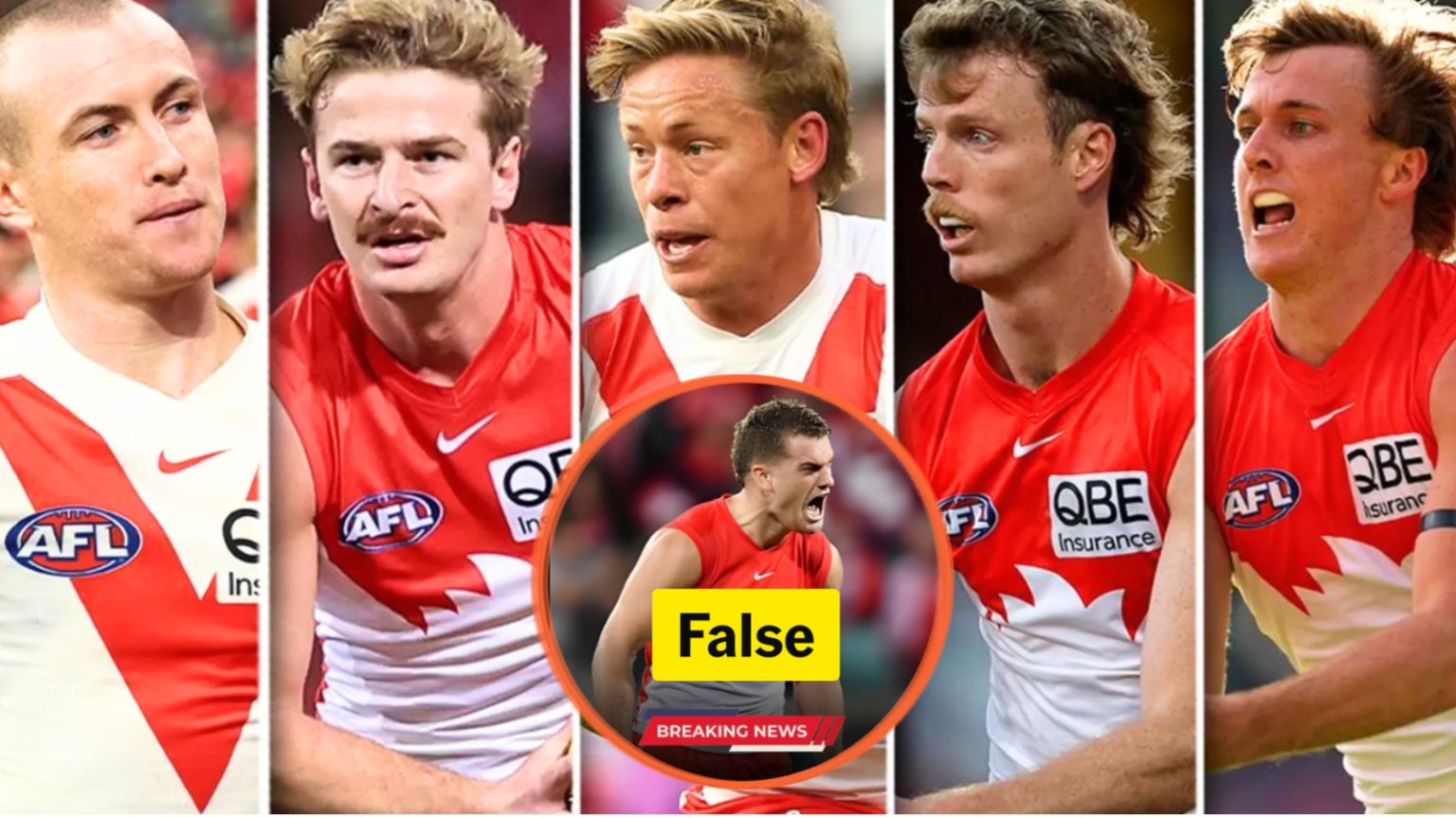 ‘Arrested’: Fake news pages claim Swans – past and present – have been charged