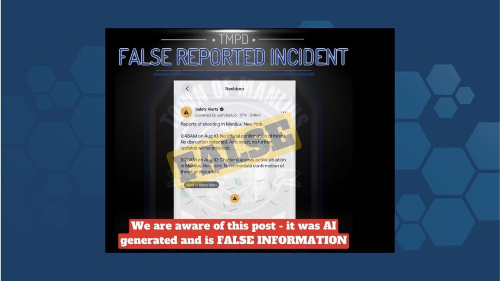Fake A.I. post spreads false information about Town of Manlius incident
