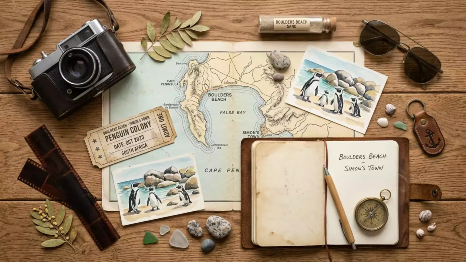 Boulders Beach and its penguins on the False Bay shore