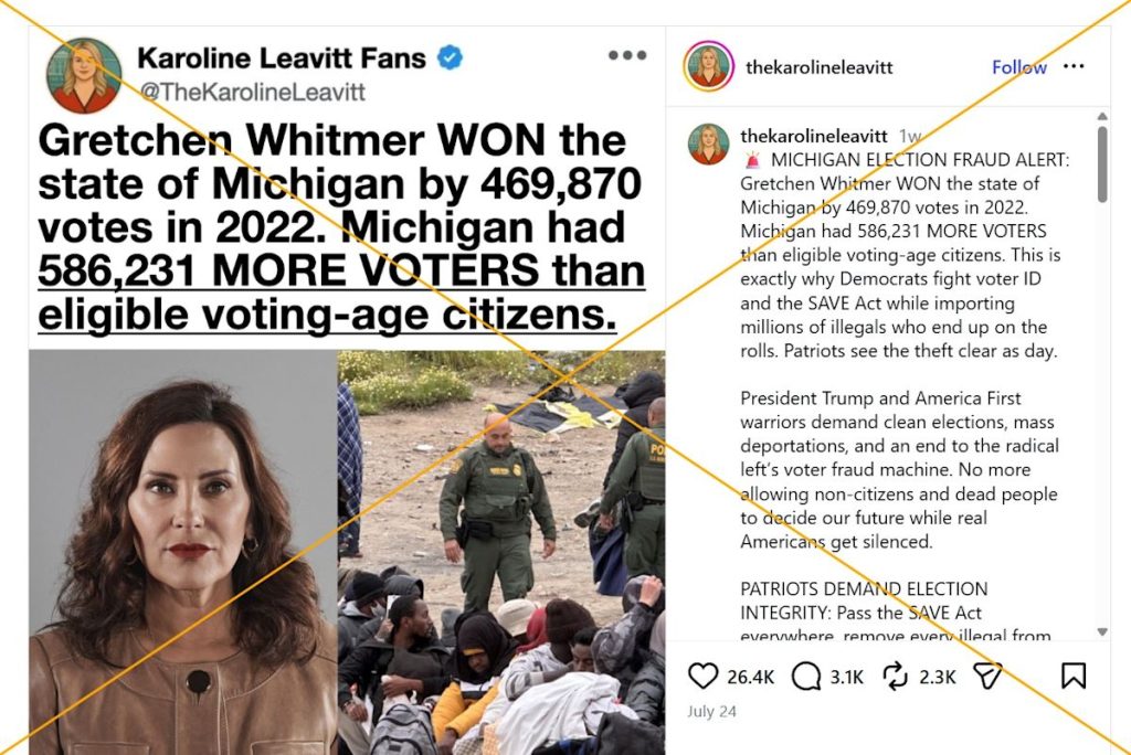 Michigan gubernatorial primary revives old misinformation about voter rolls