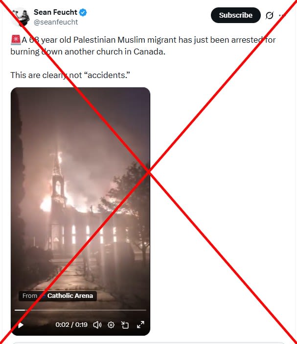 Posts invent false Palestinian, Israeli suspect in New Brunswick church fire