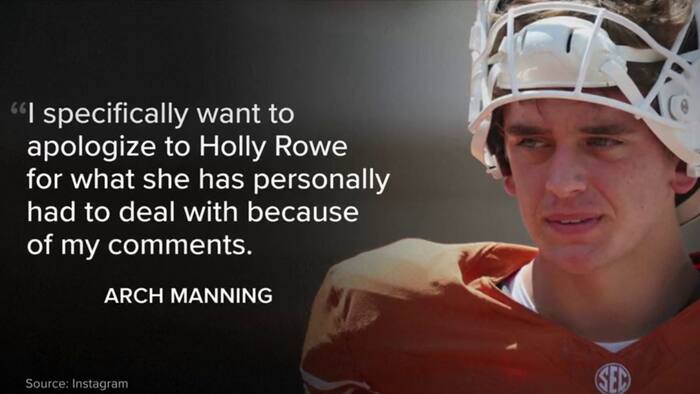 Texas Longhorns star QB Arch Manning apologizes to ESPN reporter for fake AI video reaction