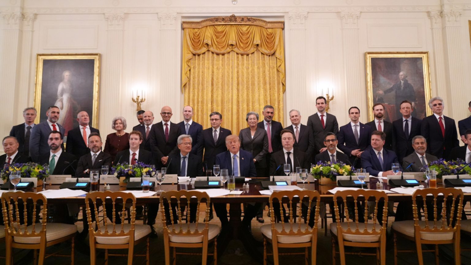 Trump says AI leaders signed a ‘constitution’ to police themselves during White House meeting