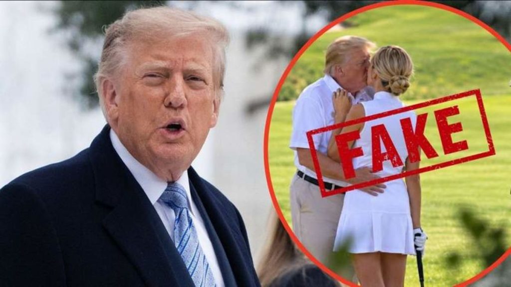 EXCLUSIVE: Donald Trump ‘Loves’ Viral AI-Generated Kissing Image ‘as It Adds to Spread of Fake News’