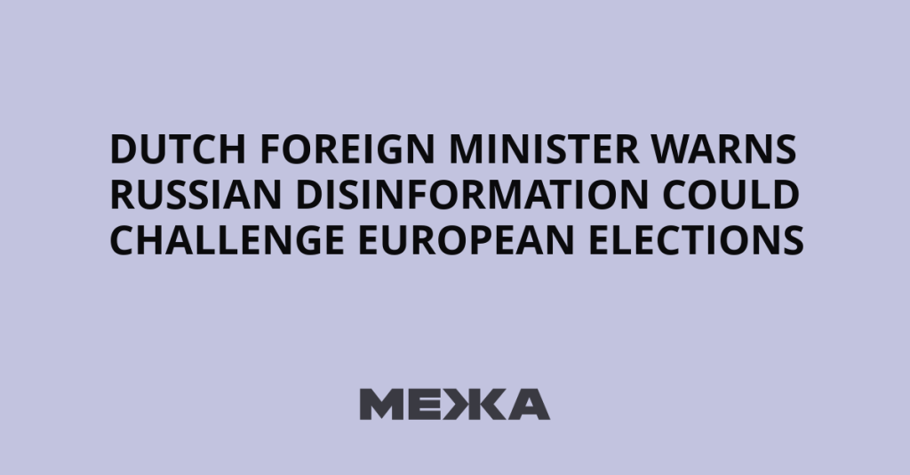 Dutch Foreign Minister Warns Russian Disinformation Could Challenge European Elections | Ukraine news
