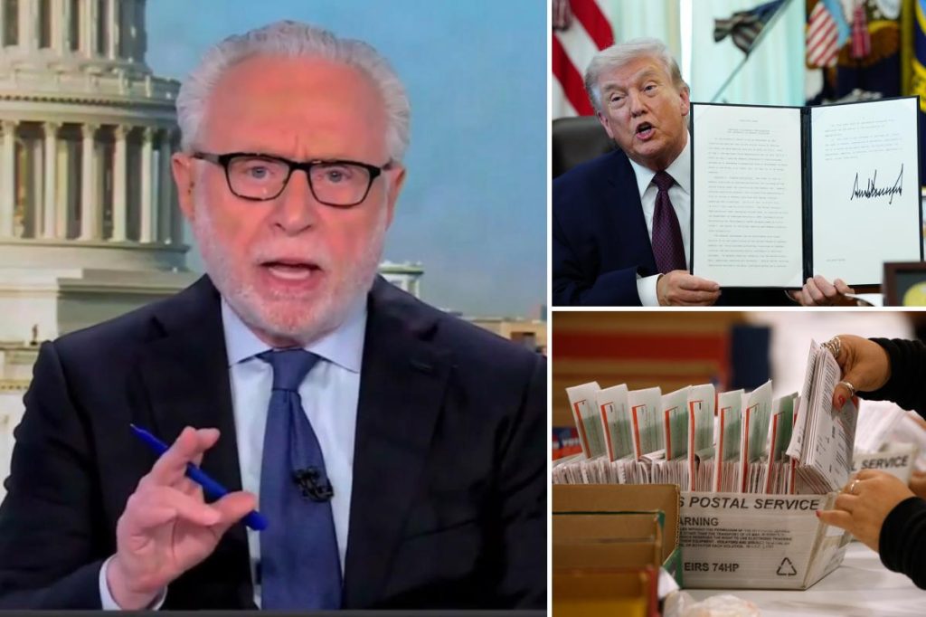 CNN’s Blitzer makes mea culpa over false remark about Trump’s order on mail-in voting