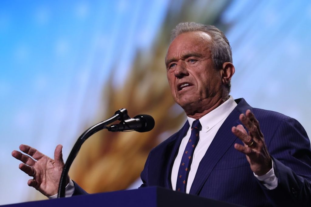 RFK Jr rehashes vaccine misinformation in address to Children’s Health Defense