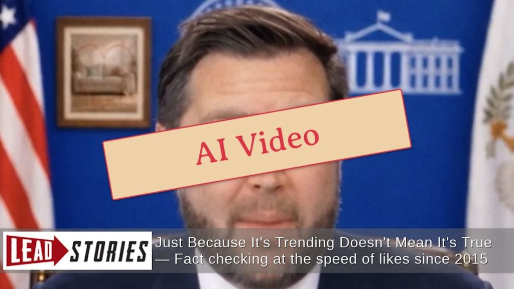 Fact Check: FAKE Video of JD Vance Asking For ‘Another Chance,’ Saying ‘Things Are Bad’ Is AI