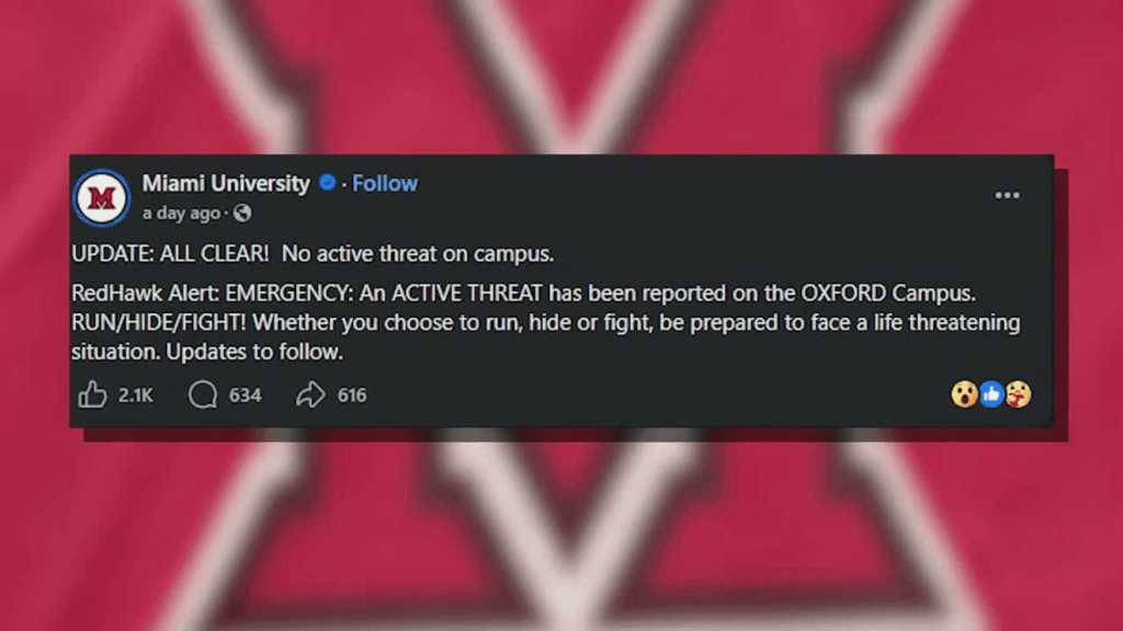 Miami University students recount fear, confusion after false active threat alert