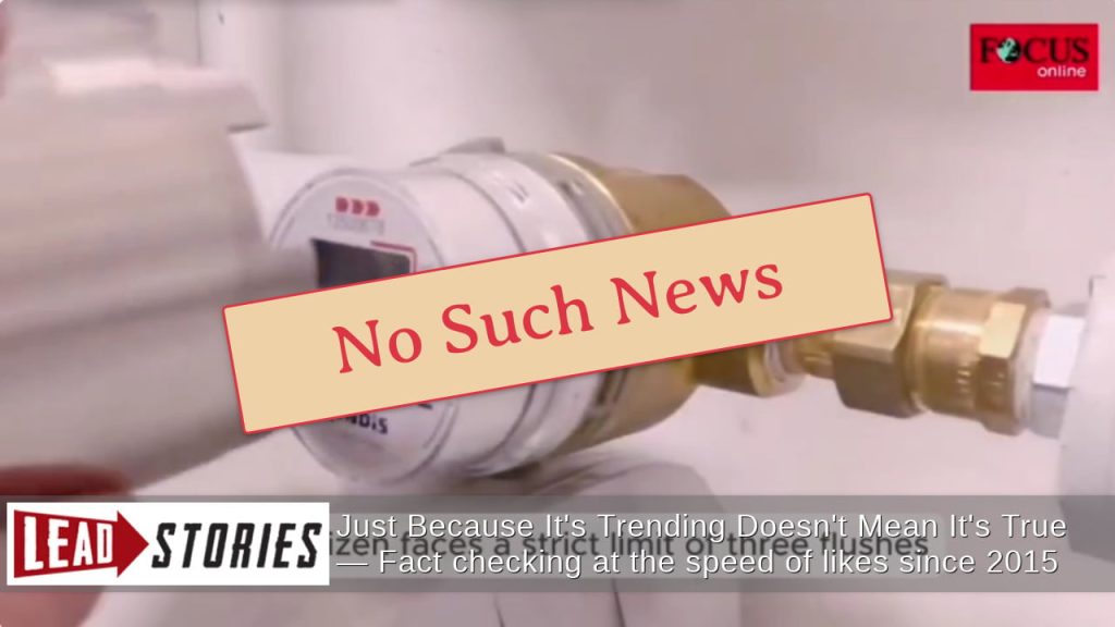 Fact Check: FAKE FOCUS Online News Report About ‘Eco Sanitation Act’ Limiting Toilet Flushing In Germany By 2027 — AI-Generated Audio