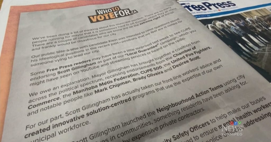 ‘Flat-out misinformation’: Endorsement ad criticized – CTV News