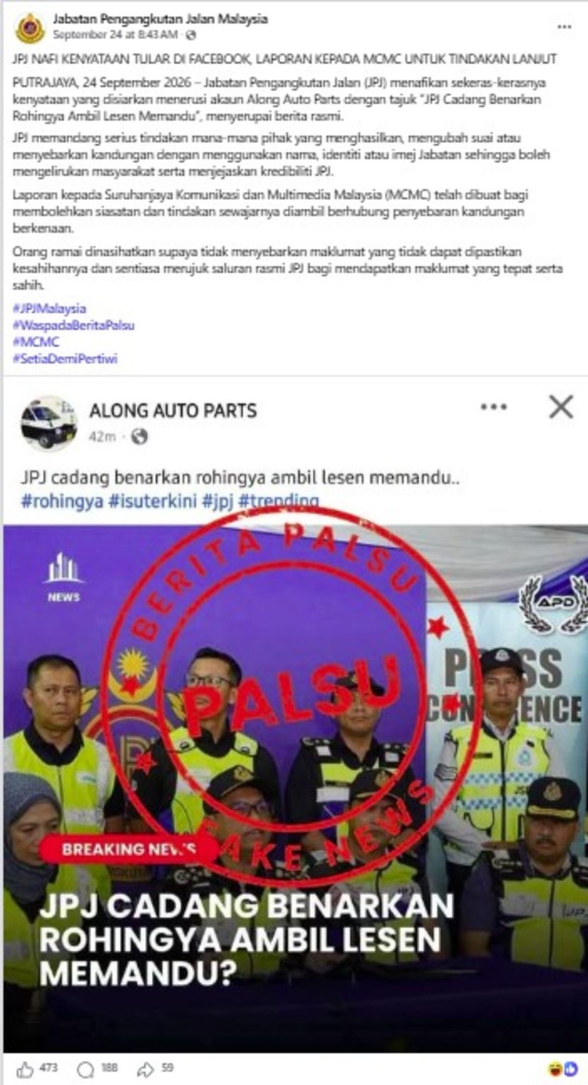 Malaysian posts fan anti-migrant sentiment with false Rohingya driving licences claim